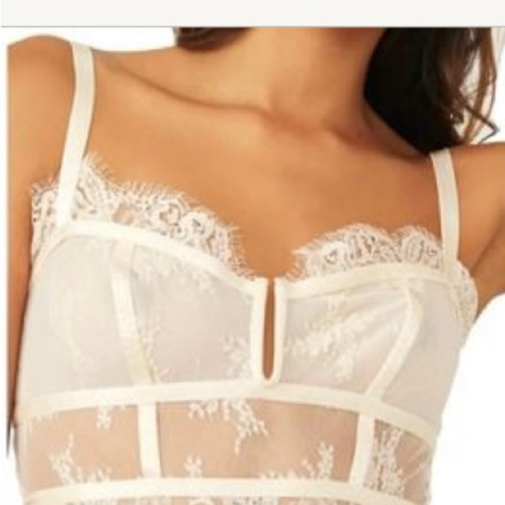 New Free People Layer In Lace Bustier Bralette
